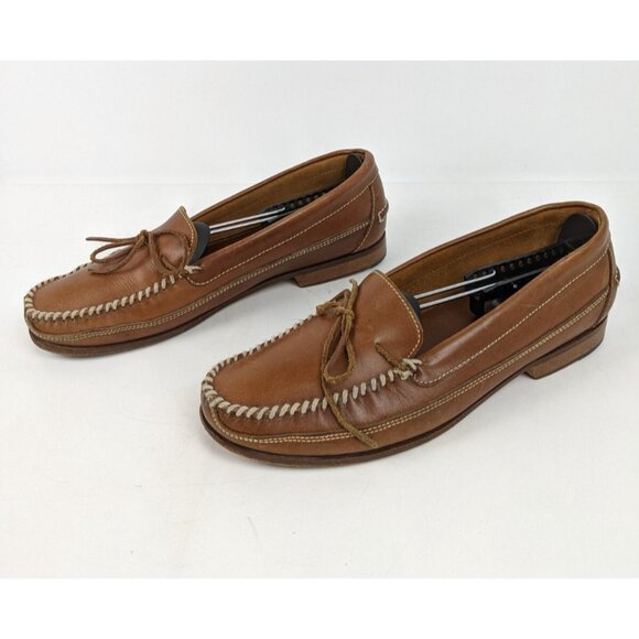 J. Alan Payne Leather Loafers Mens Size 13 Made in Brazil Tan Brown - Picture 1 of 9